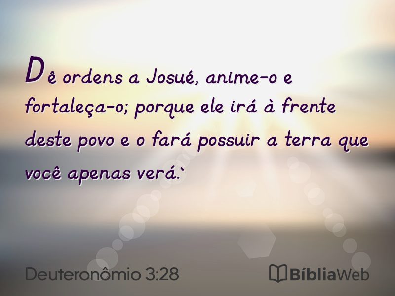 Deuteronômio 3:28 em imagem para compartilhar