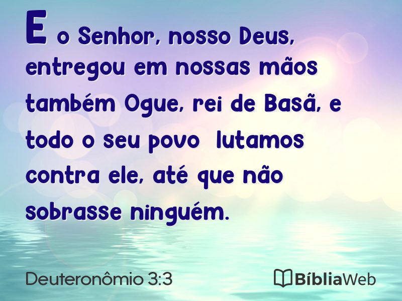 Deuteronômio 3:3 em imagem para compartilhar