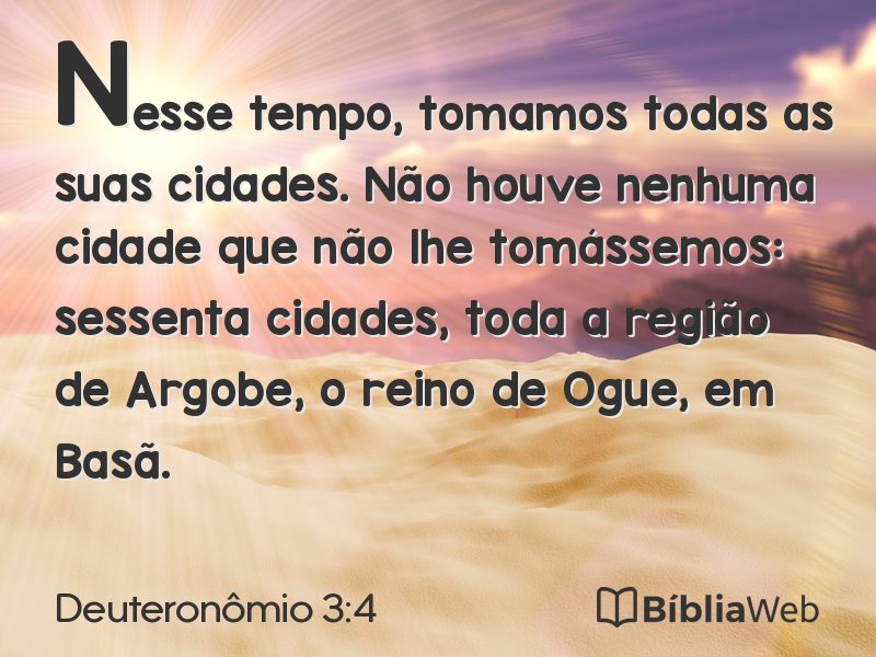 Deuteronômio 3:4 em imagem para compartilhar