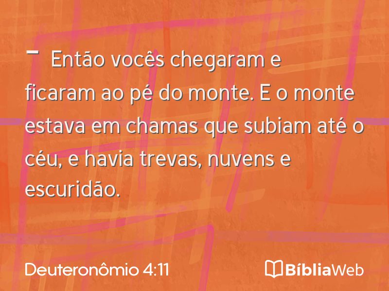Deuteronômio 4:11 em imagem para compartilhar
