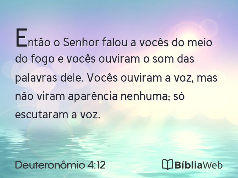 Deuteronômio 4:12 em imagem para compartilhar