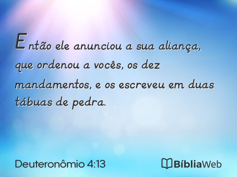 Deuteronômio 4:13 em imagem para compartilhar