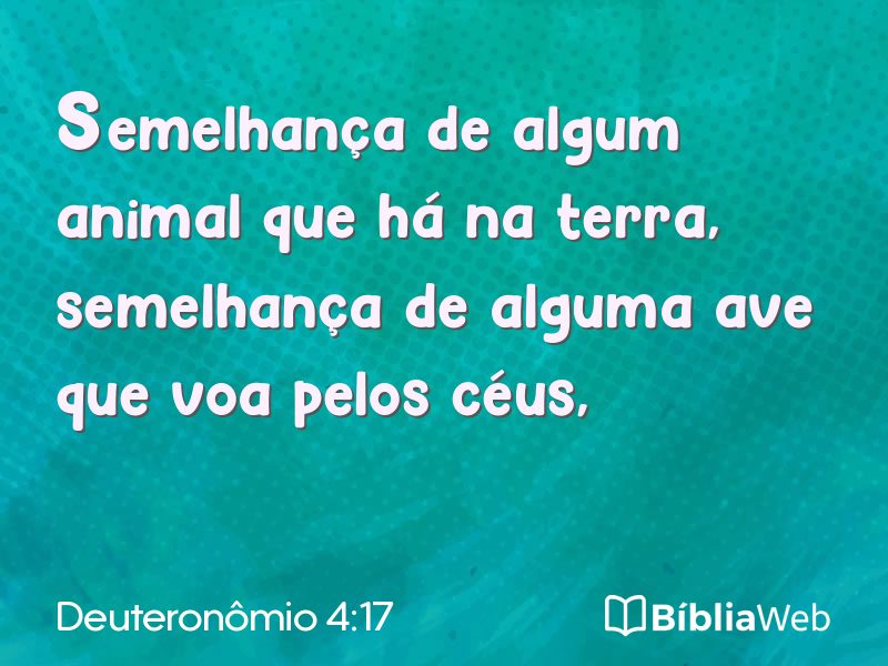 Deuteronômio 4:17 em imagem para compartilhar