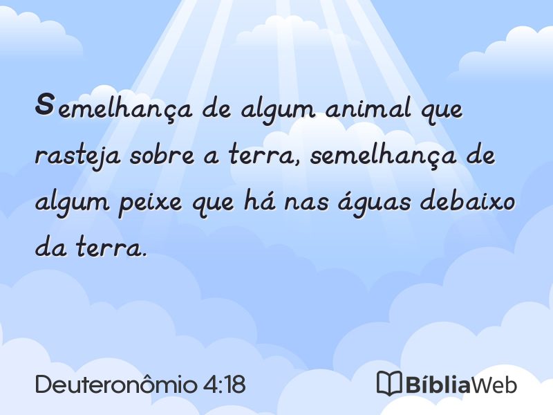 Deuteronômio 4:18 em imagem para compartilhar