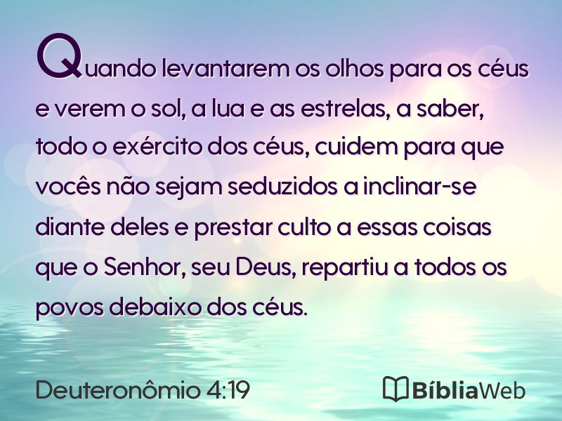 Deuteronômio 4:19 em imagem para compartilhar