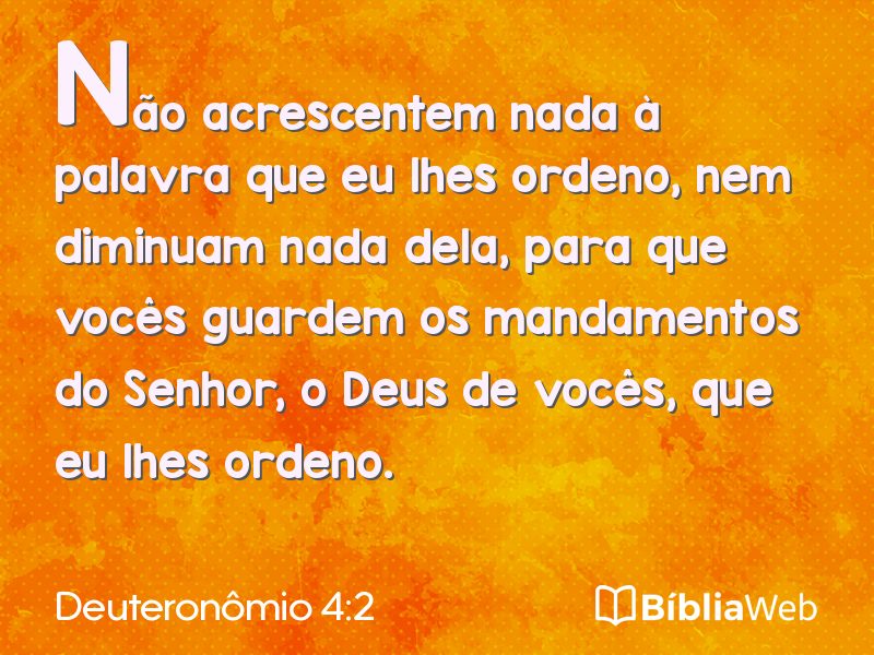 Deuteronômio 4:2 em imagem para compartilhar