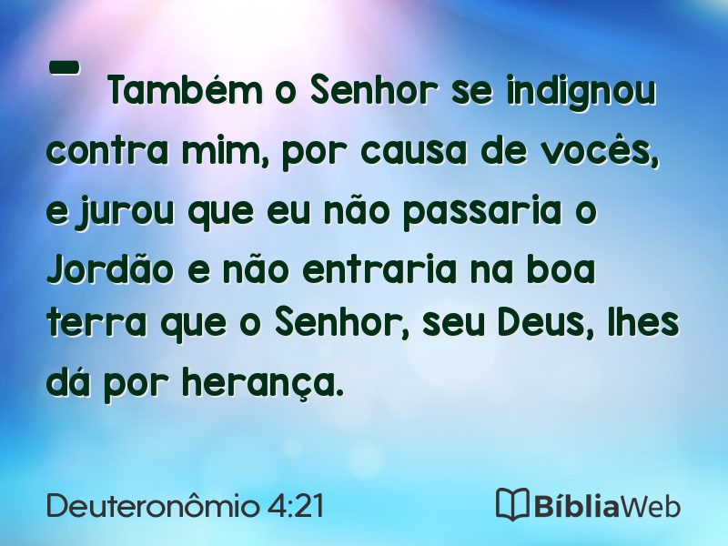 Deuteronômio 4:21 em imagem para compartilhar