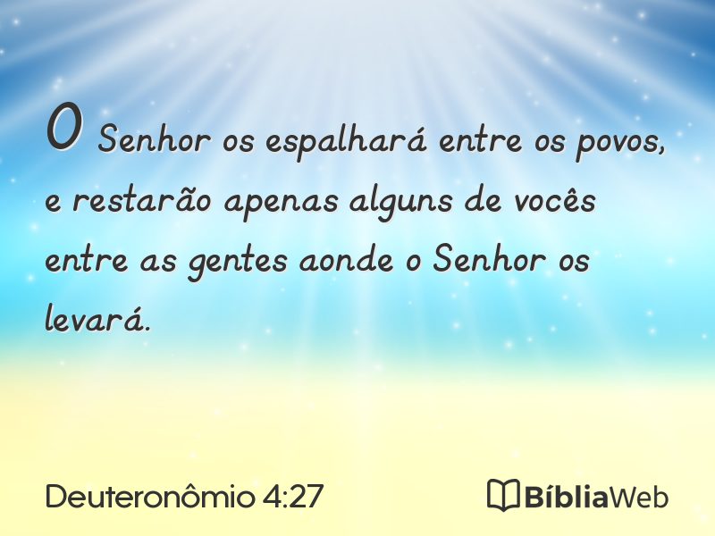 Deuteronômio 4:27 em imagem para compartilhar