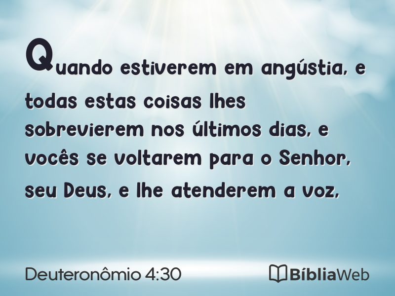 Deuteronômio 4:30 em imagem para compartilhar