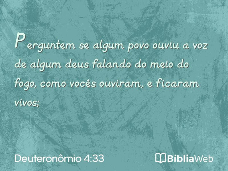 Deuteronômio 4:33 em imagem para compartilhar