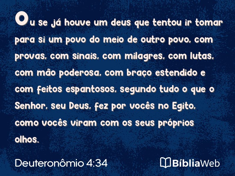 Deuteronômio 4:34 em imagem para compartilhar