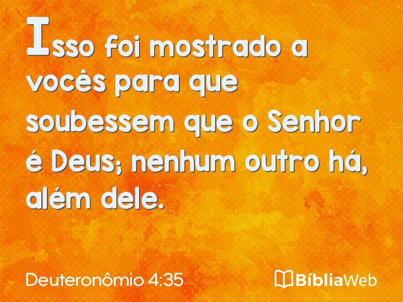Deuteronômio 4:35 em imagem para compartilhar