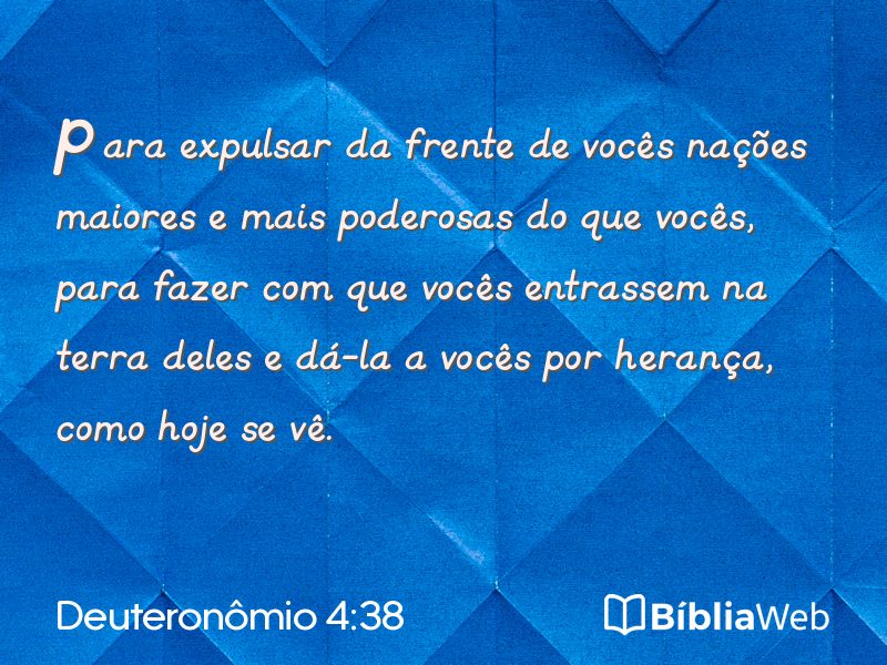 Deuteronômio 4:38 em imagem para compartilhar