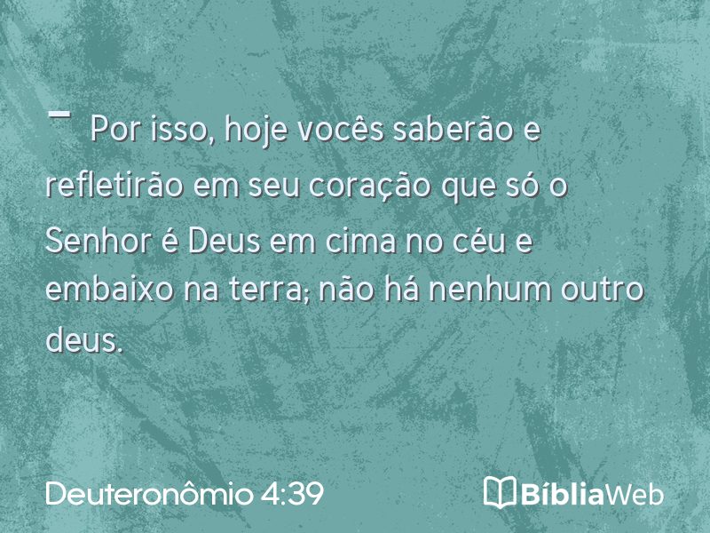 Deuteronômio 4:39 em imagem para compartilhar