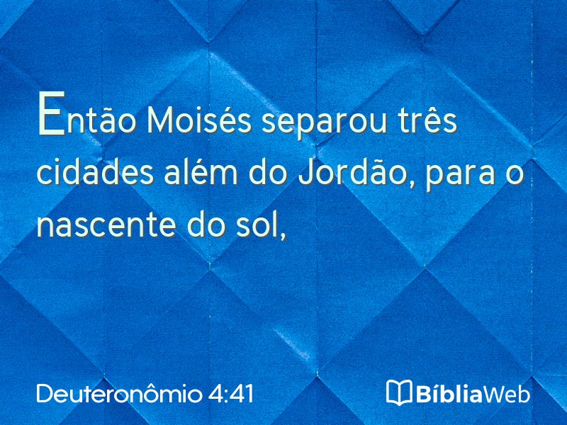 Deuteronômio 4:41 em imagem para compartilhar