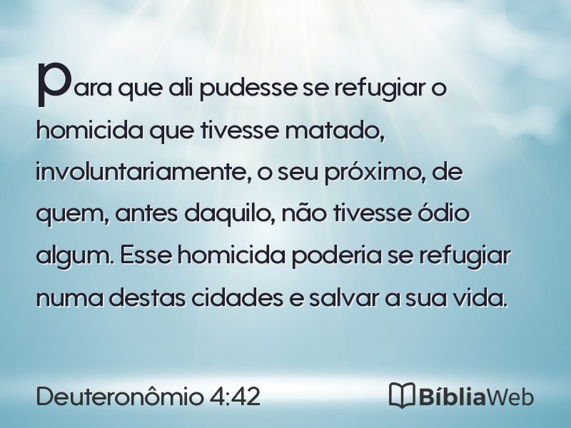 Deuteronômio 4:42 em imagem para compartilhar