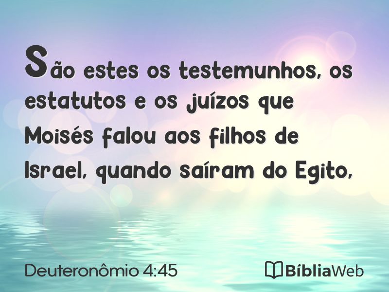 Deuteronômio 4:45 em imagem para compartilhar