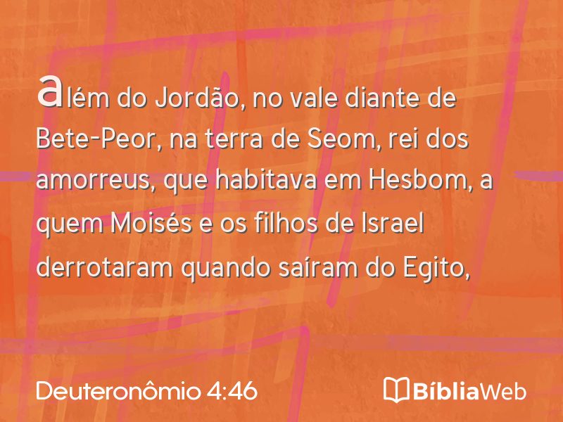 Deuteronômio 4:46 em imagem para compartilhar