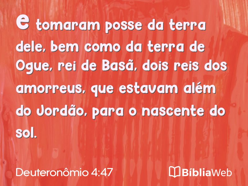 Deuteronômio 4:47 em imagem para compartilhar