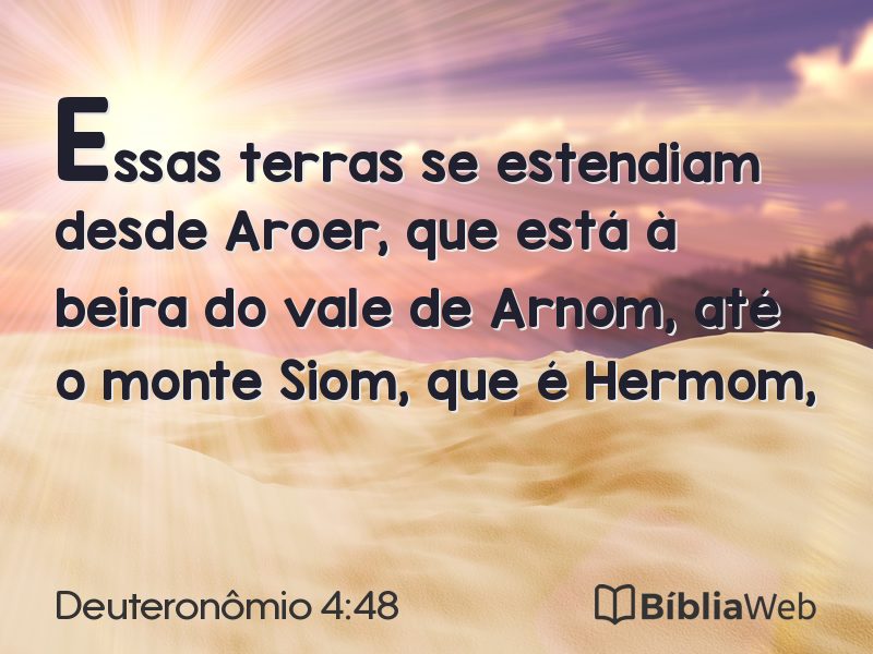 Deuteronômio 4:48 em imagem para compartilhar