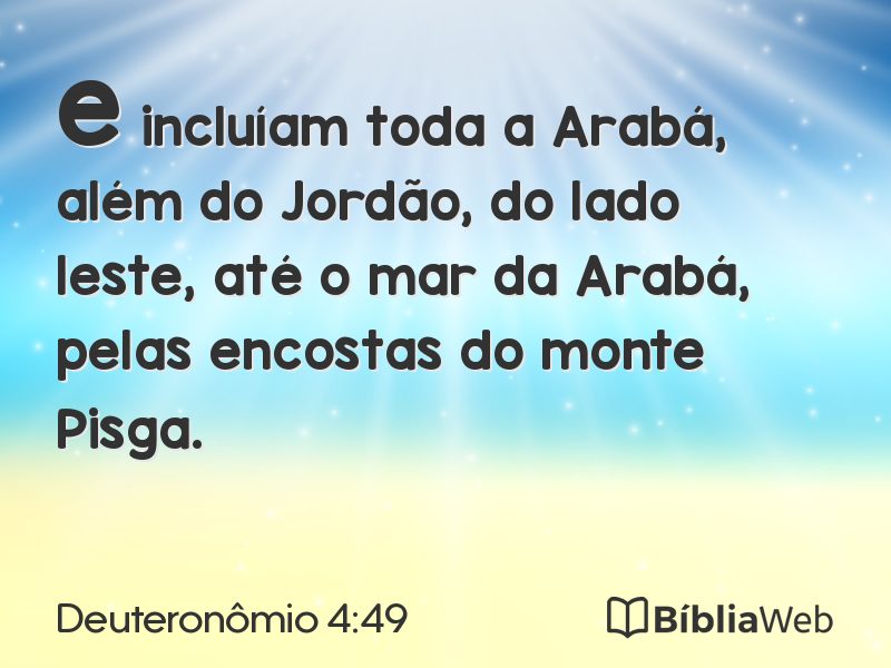 Deuteronômio 4:49 em imagem para compartilhar