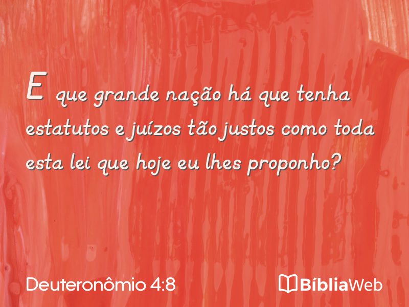 Deuteronômio 4:8 em imagem para compartilhar