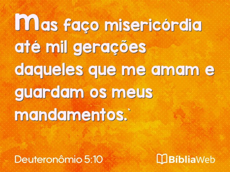 Deuteronômio 5:10 em imagem para compartilhar