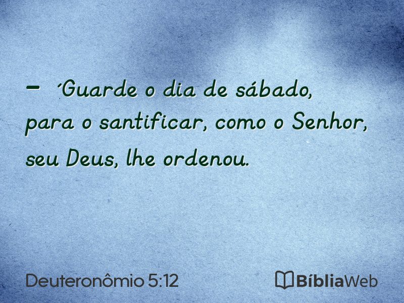 Deuteronômio 5:12 em imagem para compartilhar