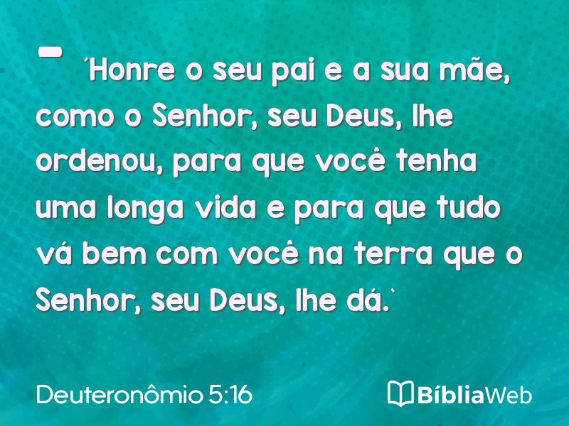 Deuteronômio 5:16 em imagem para compartilhar