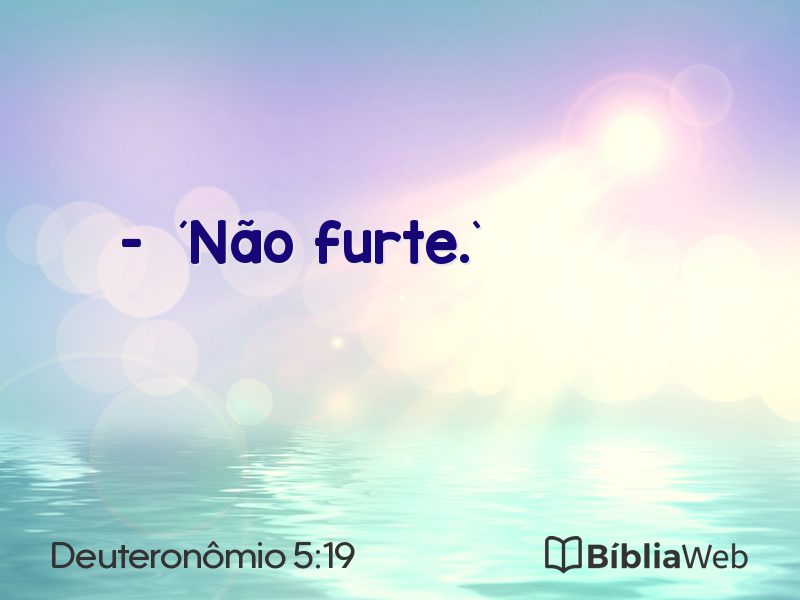 Deuteronômio 5:19 em imagem para compartilhar