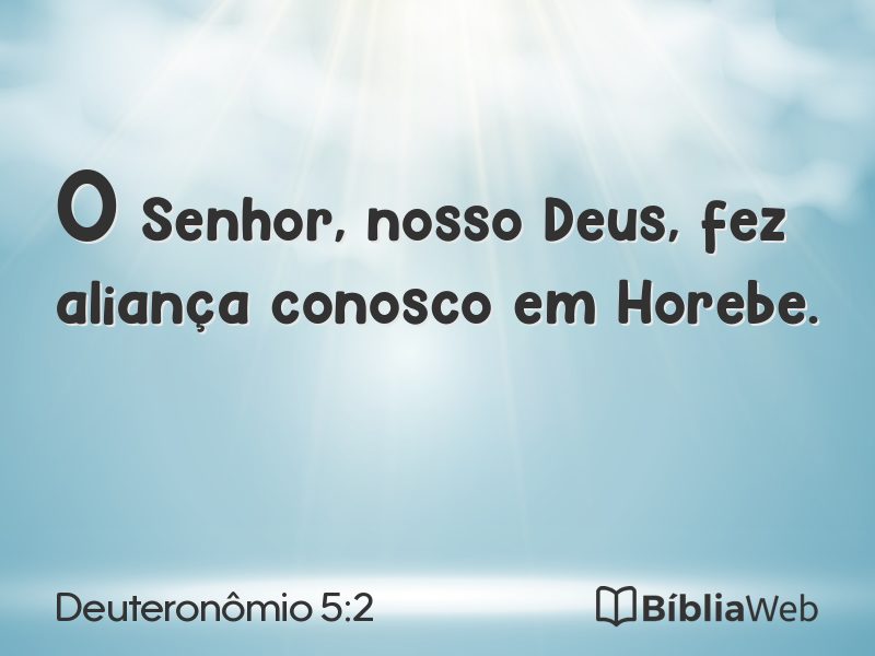 Deuteronômio 5:2 em imagem para compartilhar
