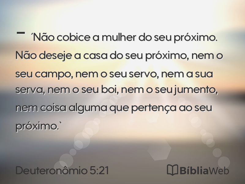 Deuteronômio 5:21 em imagem para compartilhar