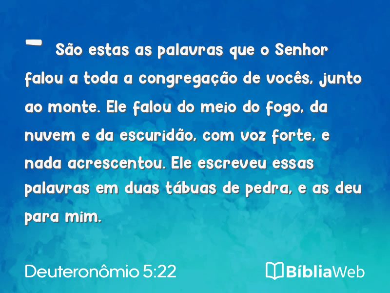 Deuteronômio 5:22 em imagem para compartilhar