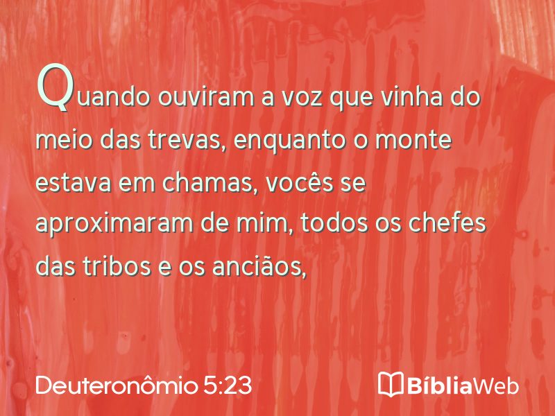 Deuteronômio 5:23 em imagem para compartilhar