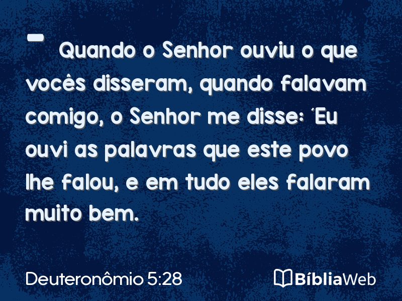 Deuteronômio 5:28 em imagem para compartilhar