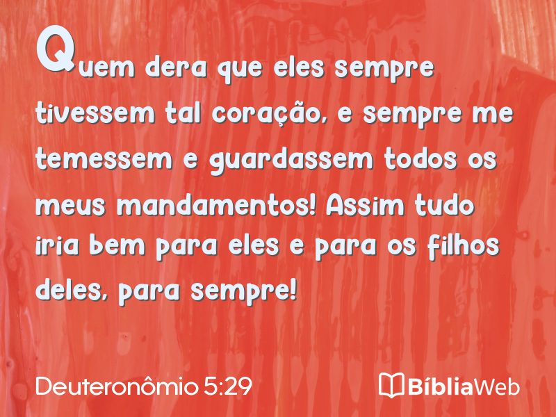 Deuteronômio 5:29 em imagem para compartilhar