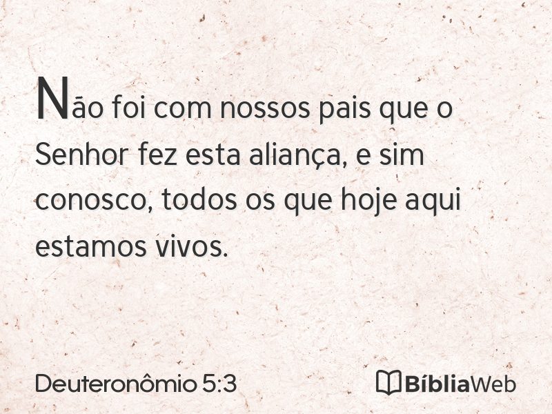 Deuteronômio 5:3 em imagem para compartilhar