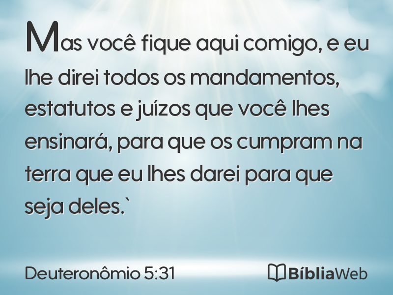Deuteronômio 5:31 em imagem para compartilhar