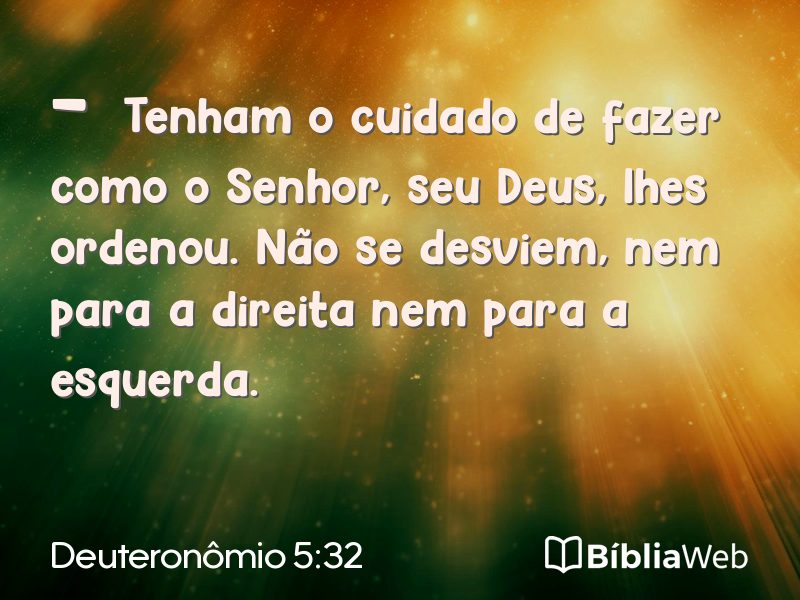Deuteronômio 5:32 em imagem para compartilhar