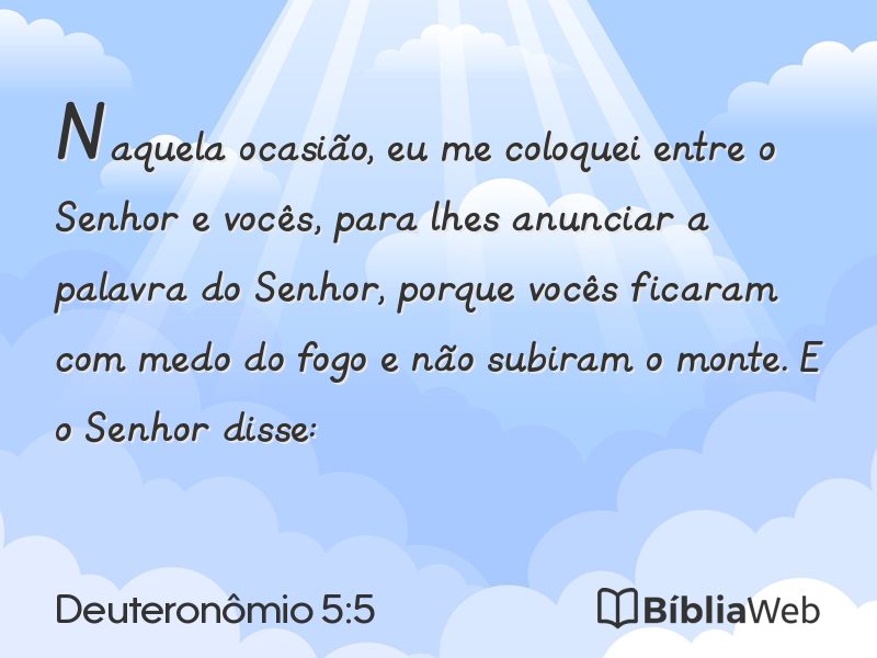 Deuteronômio 5:5 em imagem para compartilhar