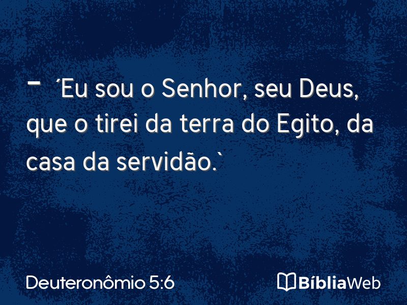 Deuteronômio 5:6 em imagem para compartilhar