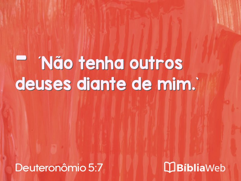 Deuteronômio 5:7 em imagem para compartilhar