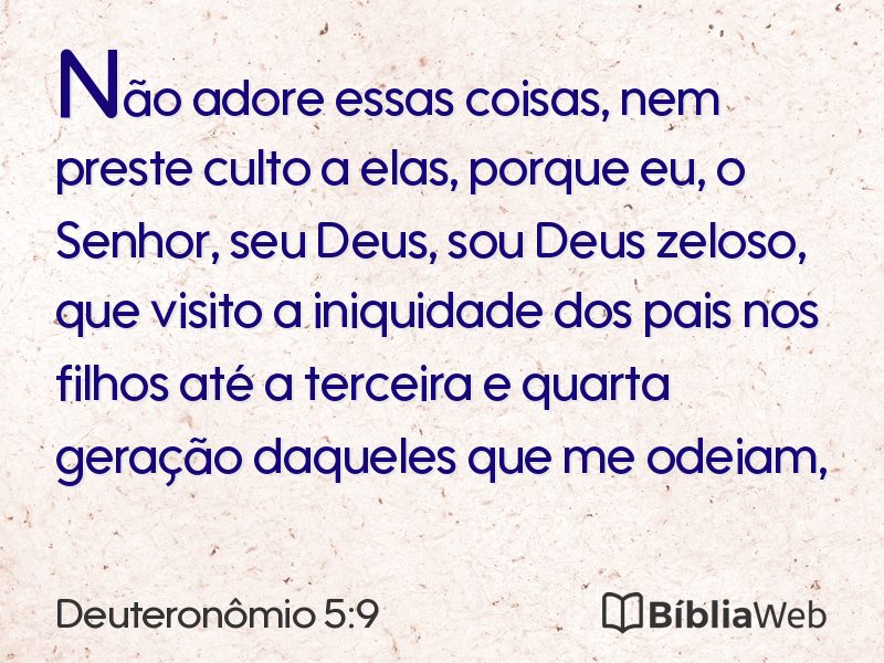 Deuteronômio 5:9 em imagem para compartilhar