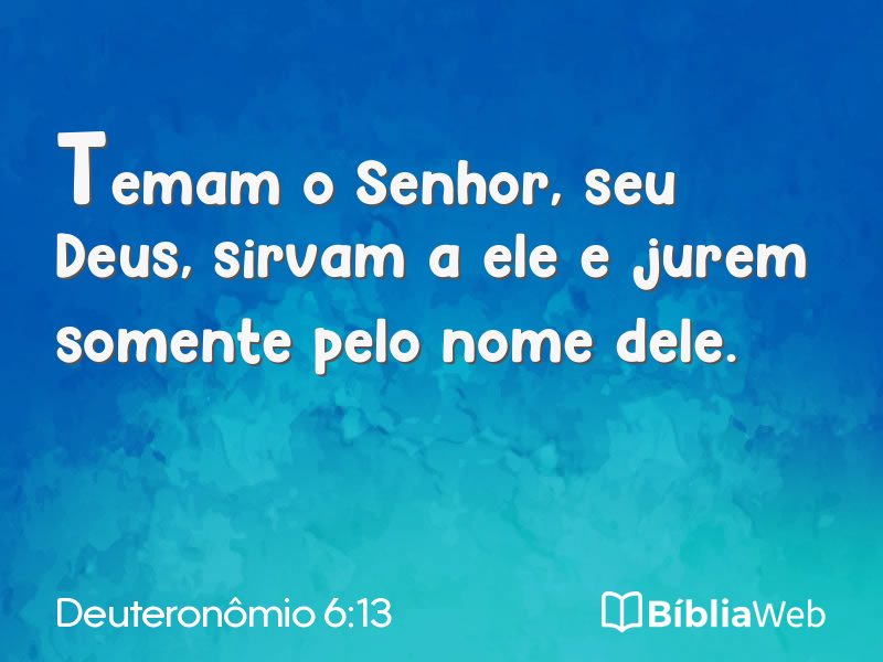 Deuteronômio 6:13 em imagem para compartilhar