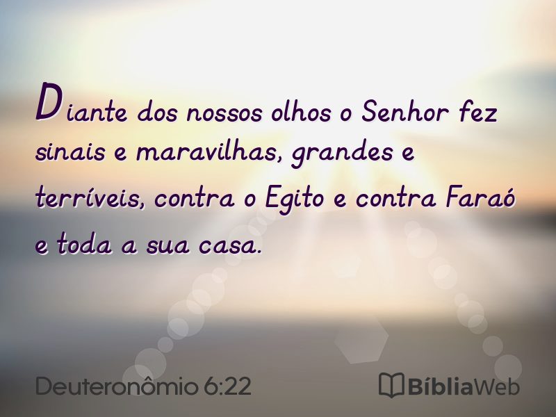 Deuteronômio 6:22 em imagem para compartilhar