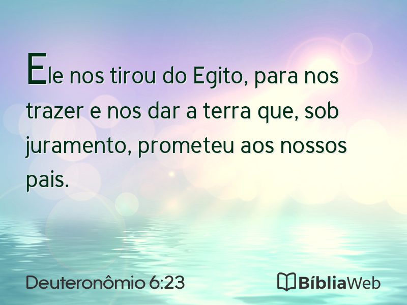 Deuteronômio 6:23 em imagem para compartilhar