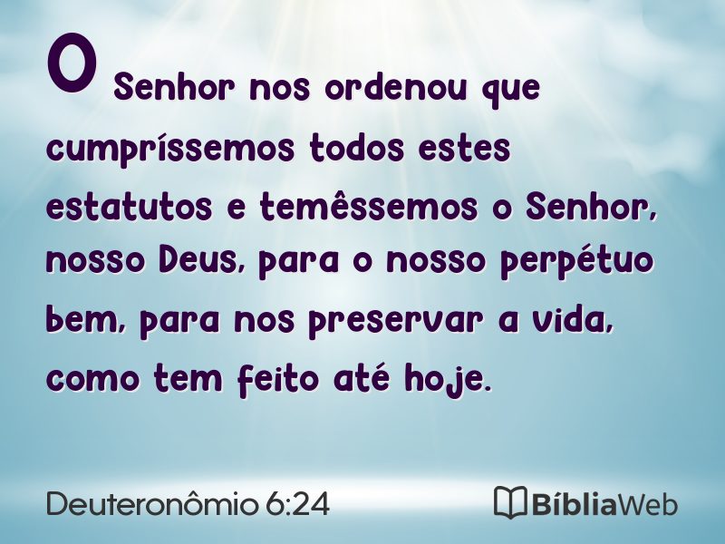 Deuteronômio 6:24 em imagem para compartilhar