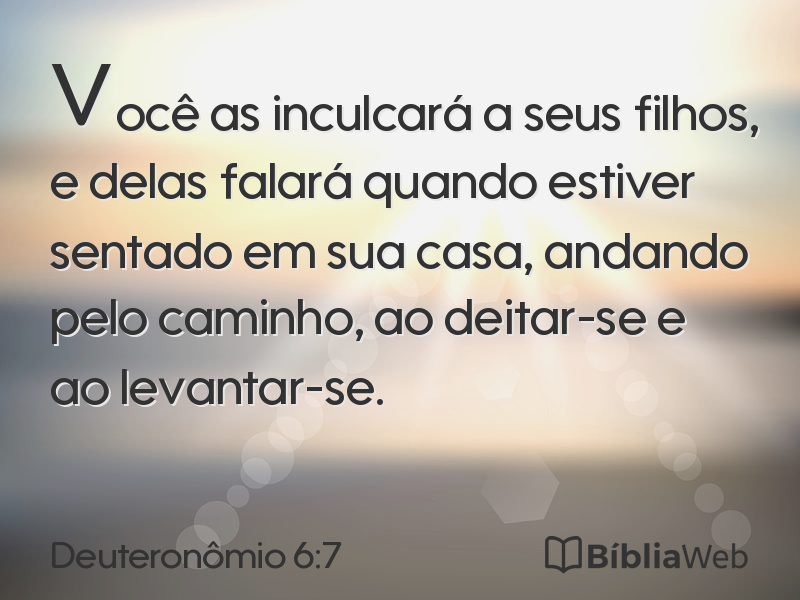 Deuteronômio 6:7 em imagem para compartilhar