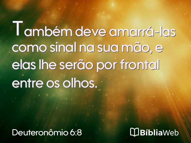Deuteronômio 6:8 em imagem para compartilhar