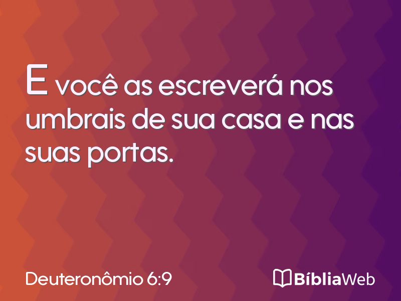 Deuteronômio 6:9 em imagem para compartilhar